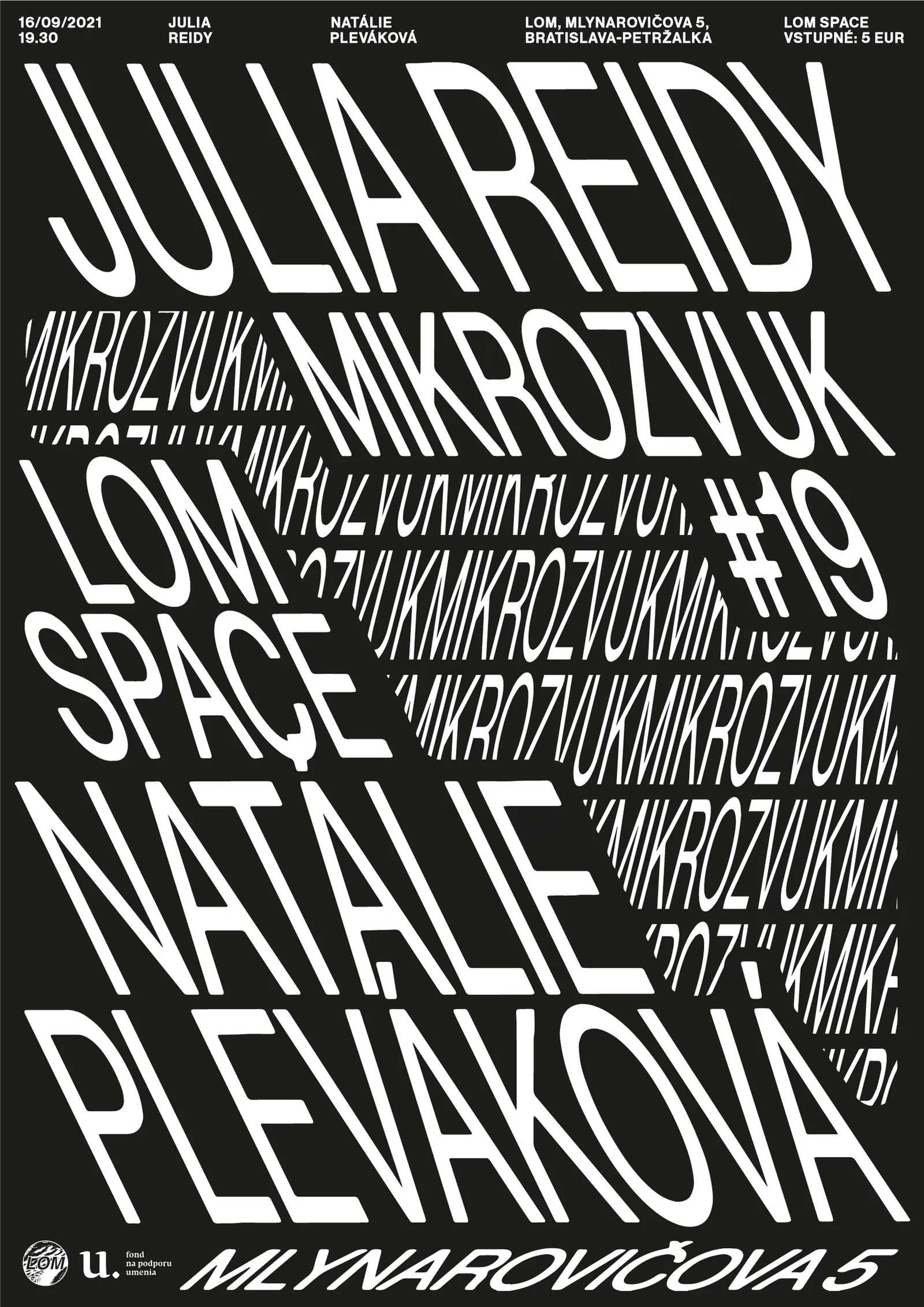 Mikrozvuk #19: Julia Reidy, Natálie Pleváková poster