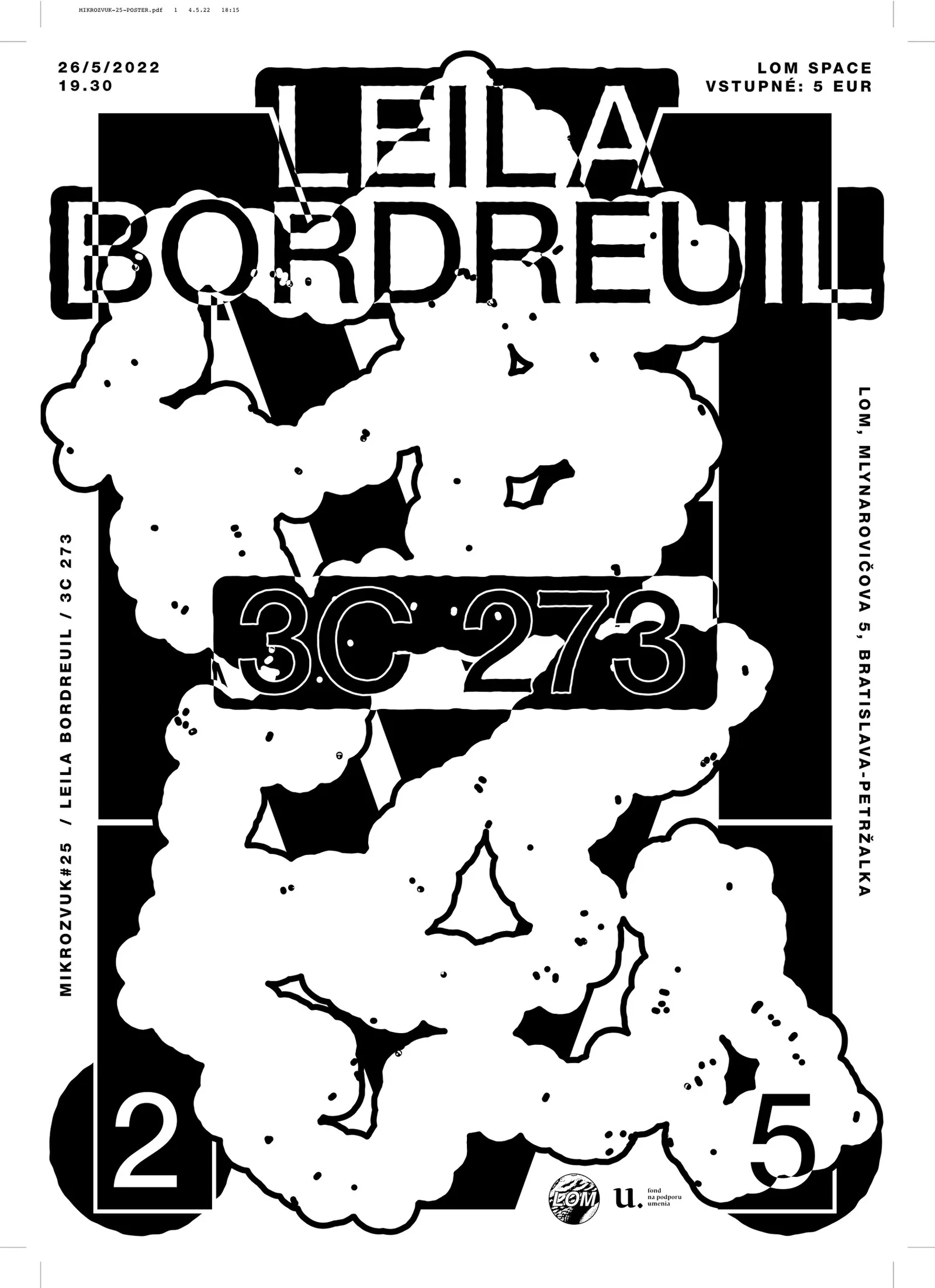 Mikrozvuk #25: Leila Bordreuil, 3C 273 poster