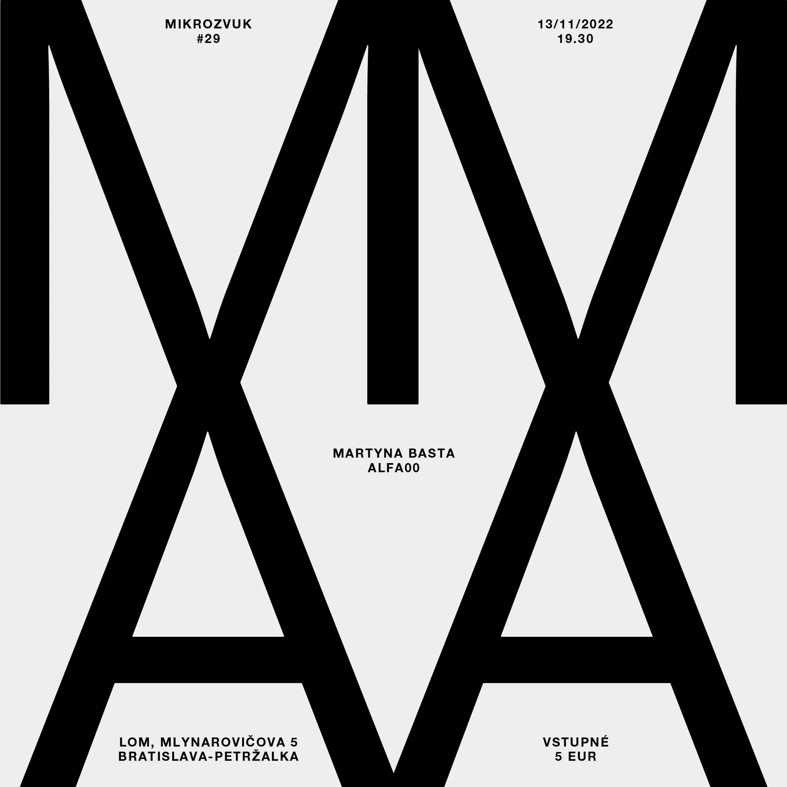 Mikrozvuk #29: Martyna Basta, alfa00 poster