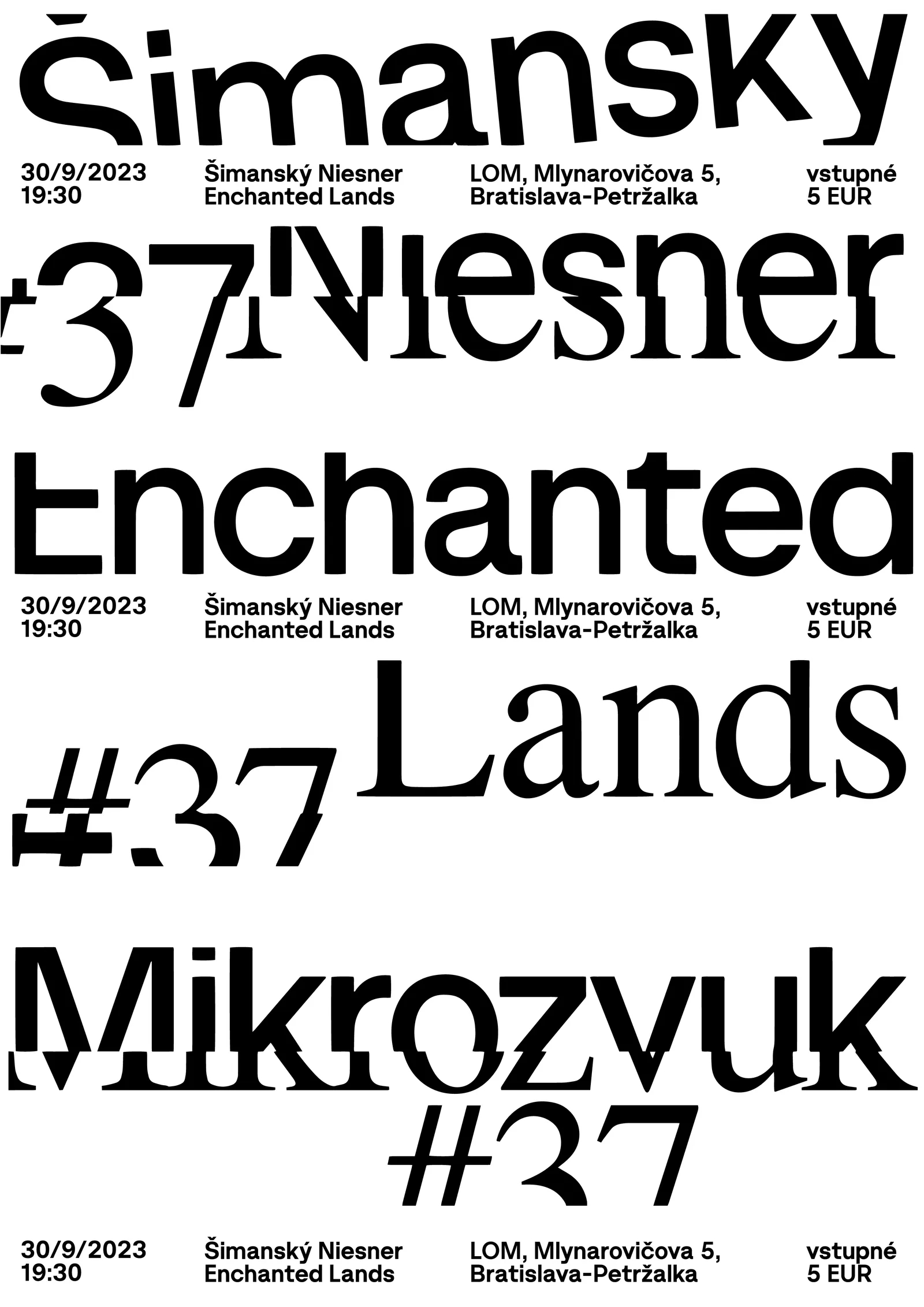 Mikrozvuk #37: Šimanský Niesner, Enchanted Lands poster