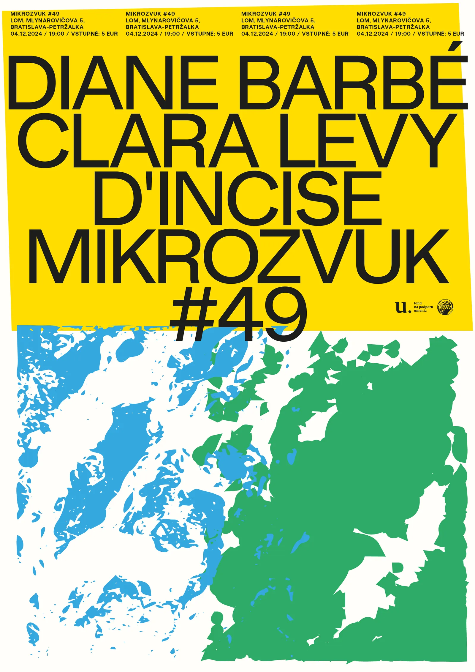 Mikrozvuk #49: Diane Barbé, Clara Levy, d'incise poster