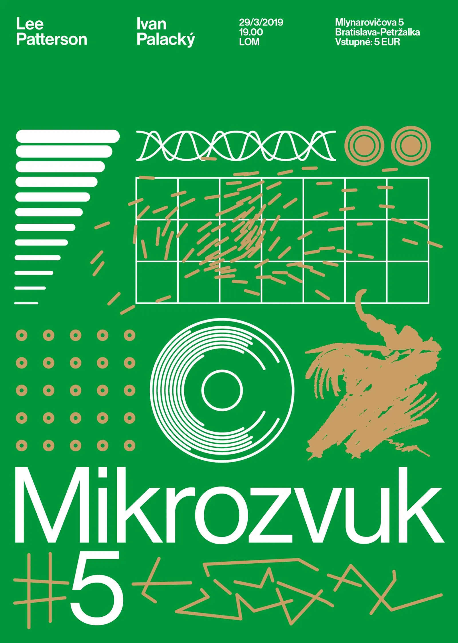 Mikrozvuk #5: Lee Patterson, Ivan Palacký poster
