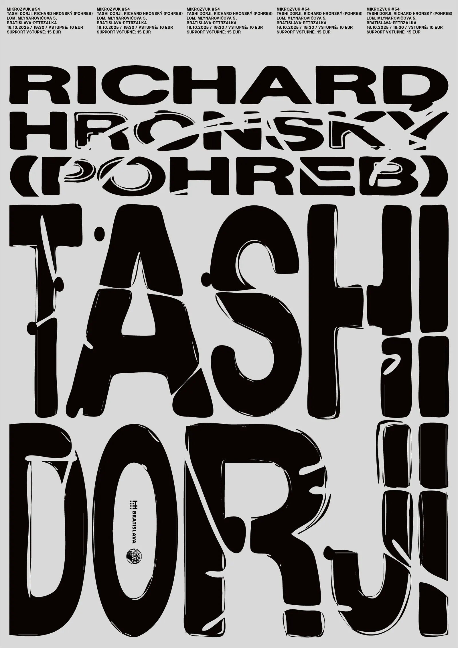 Mikrozvuk #54: Tashi Dorji, Richard Hronský poster