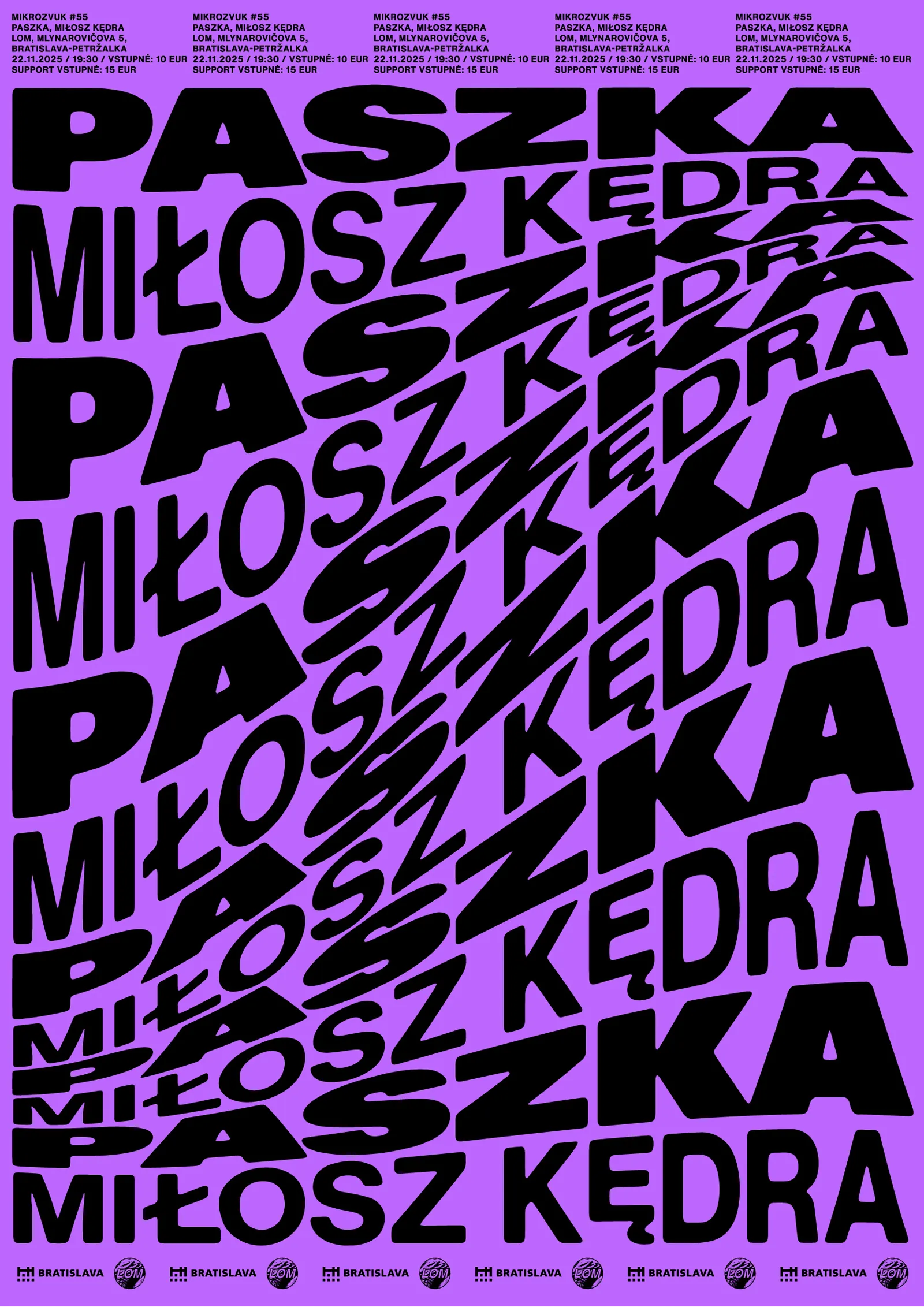 Mikrozvuk #55: paszka, Miłosz Kędra poster