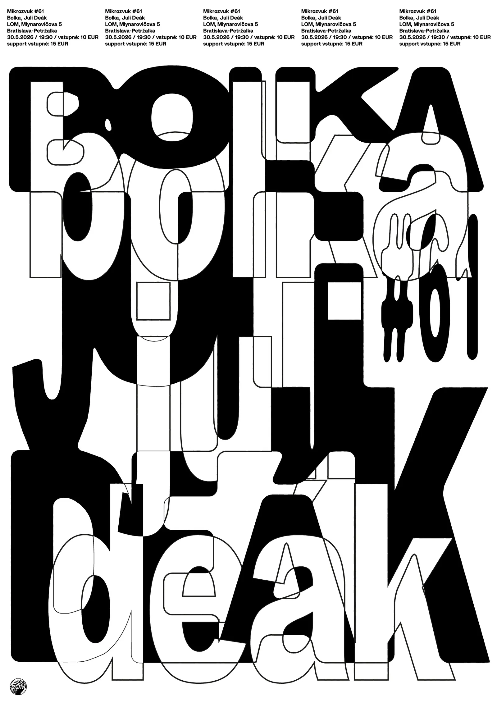 Mikrozvuk #61: Bolka, Juli Deák poster