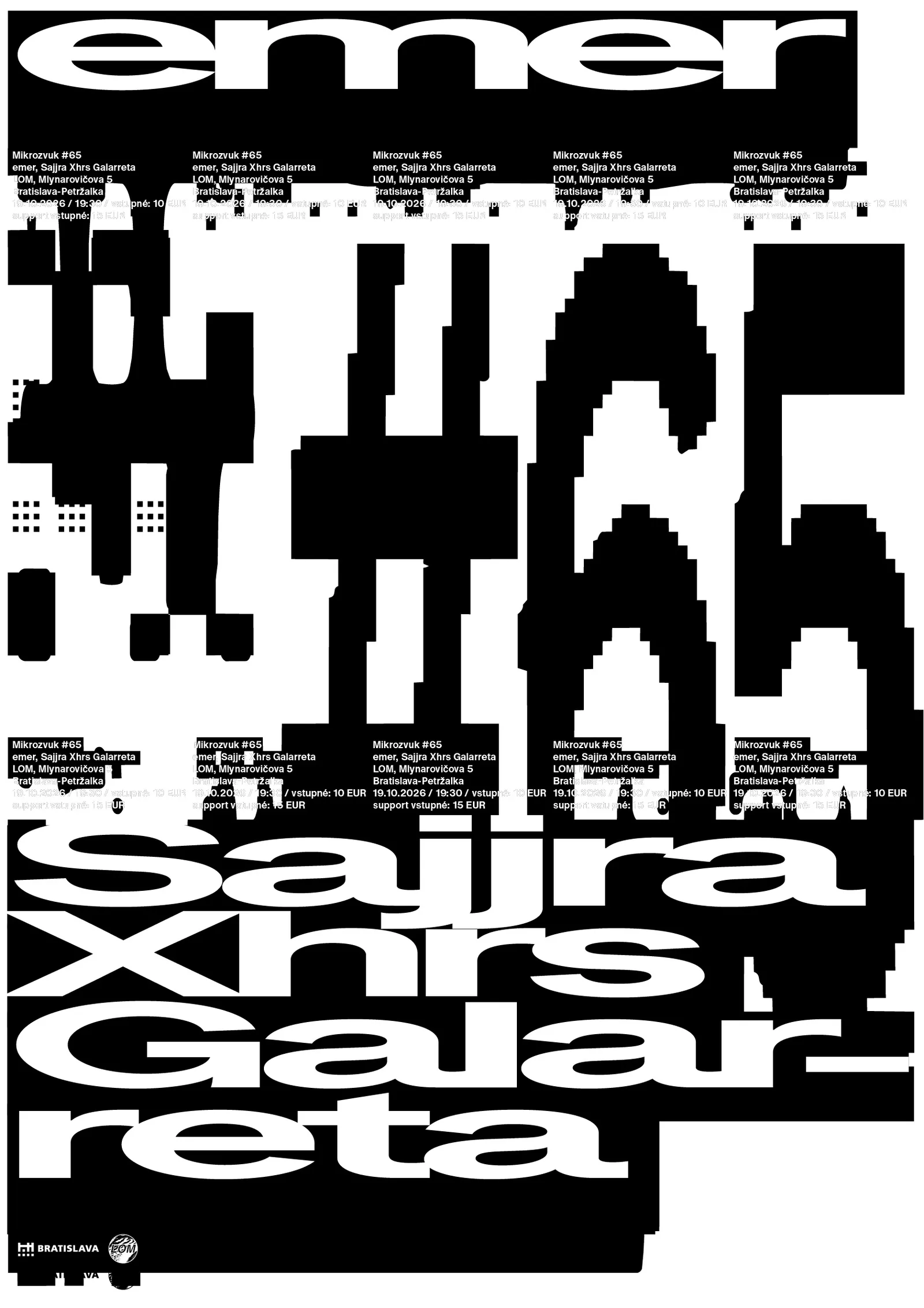 Mikrozvuk #65: emer, Sajjra Xhrs Galarreta poster