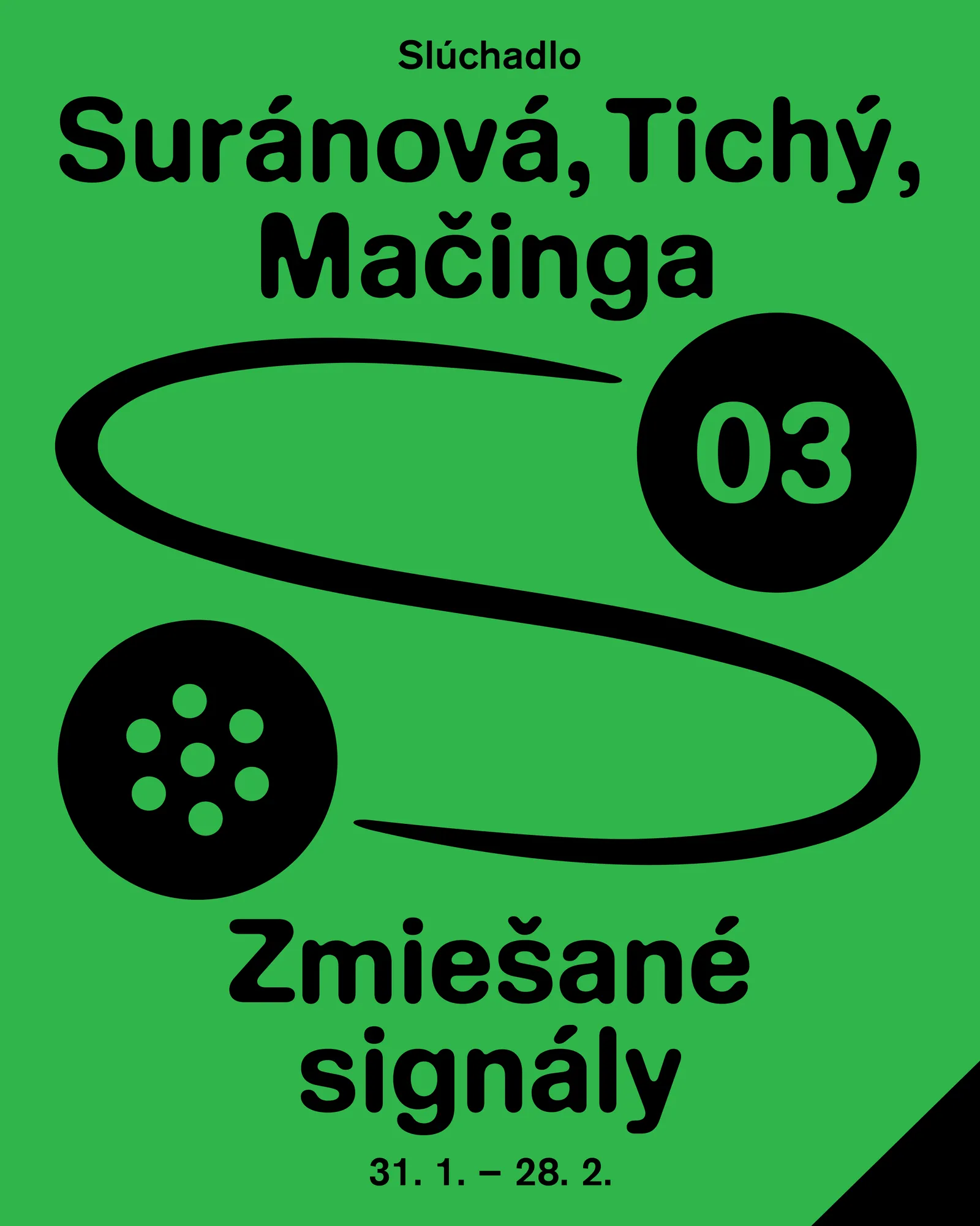 Slúchadlo #3: Dorotka Suránová, Ľubomír Tichý, Jonáš Mačinga — Zmiešané signály poster
